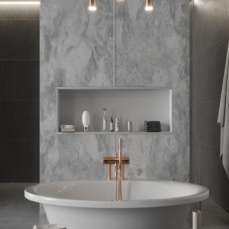 18  МДФ панель Concrete Grey MAT 49С  2800х1220 Yildiz — Meblibud