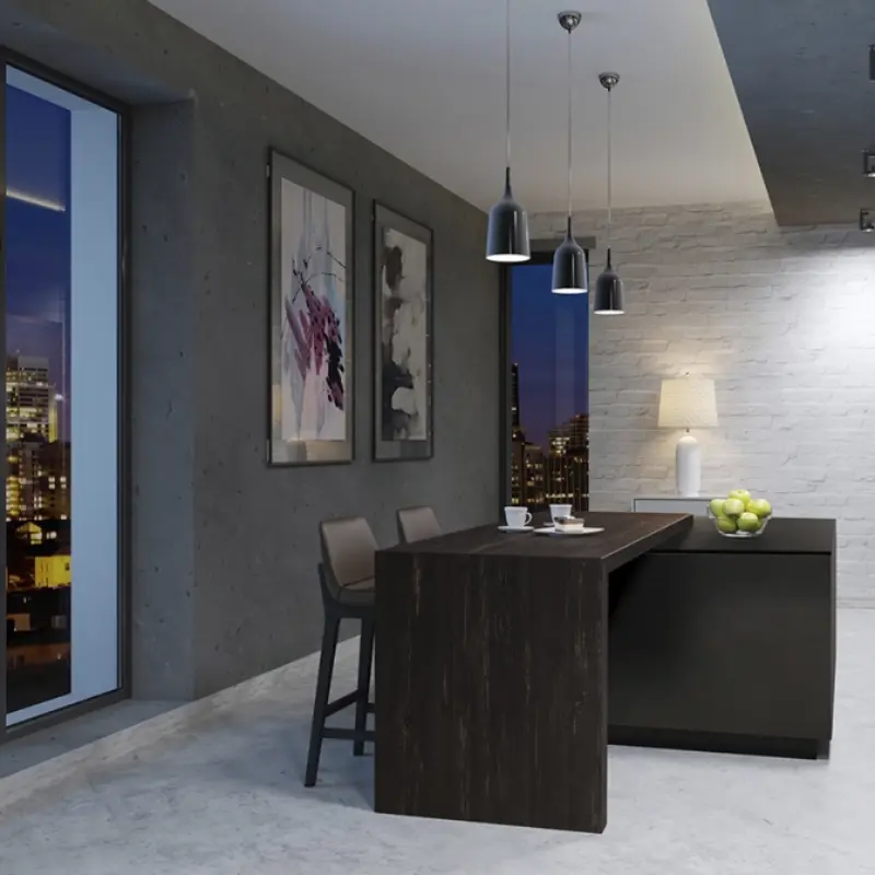 38 столешница S523 Блеквуд 3050x600 LuxeForm — Meblibud