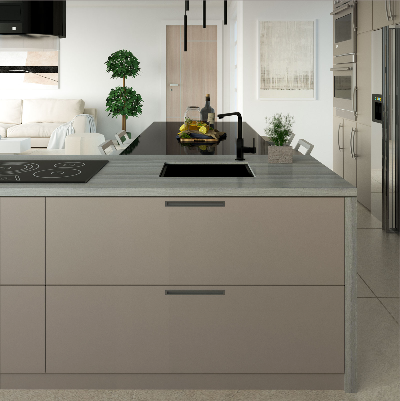 18 Рок сірий 1168 HG МДФ панель 2800х1220 Arkopa — Meblibud