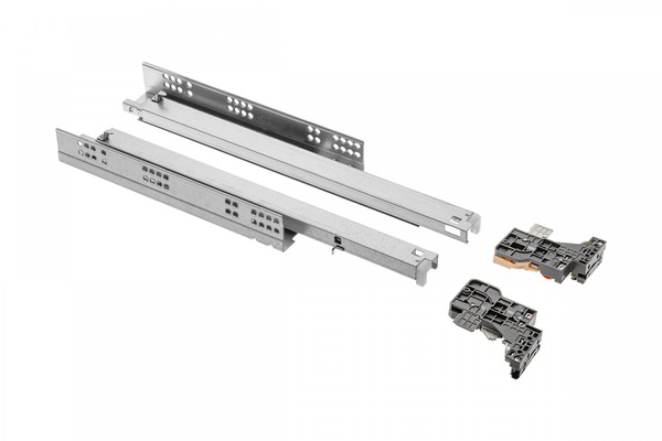 Направляючі прихованого монтажу для 18 мм плити зі сповільнювачем PB-0SHX18-400-H повний висув L-400 — Meblibud