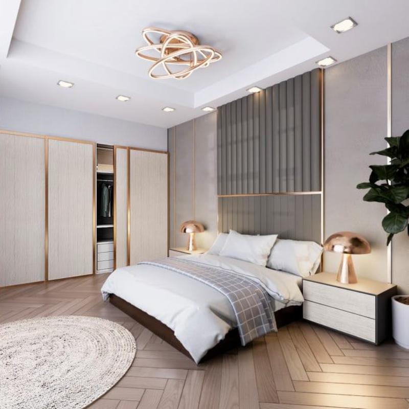 18 МДФ панель 2261 SM  Норковий цемент  2800х1220 Arkopa — Meblibud