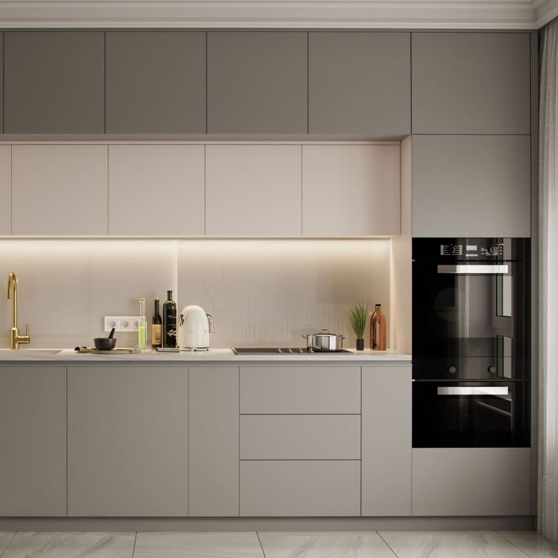 18 МДФ панель 748 SM  Кам'яний сірий  МАТ 2800х1220 Arkopa  — Meblibud