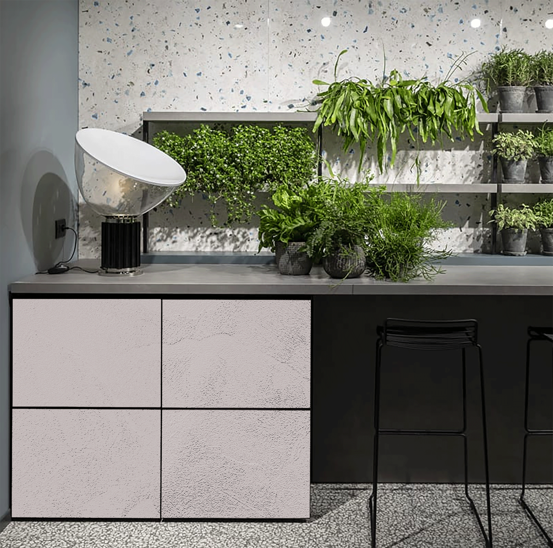 18 Бежевий цемент 2355 SM МДФ панель 2800х1220 Arkopa — Meblibud