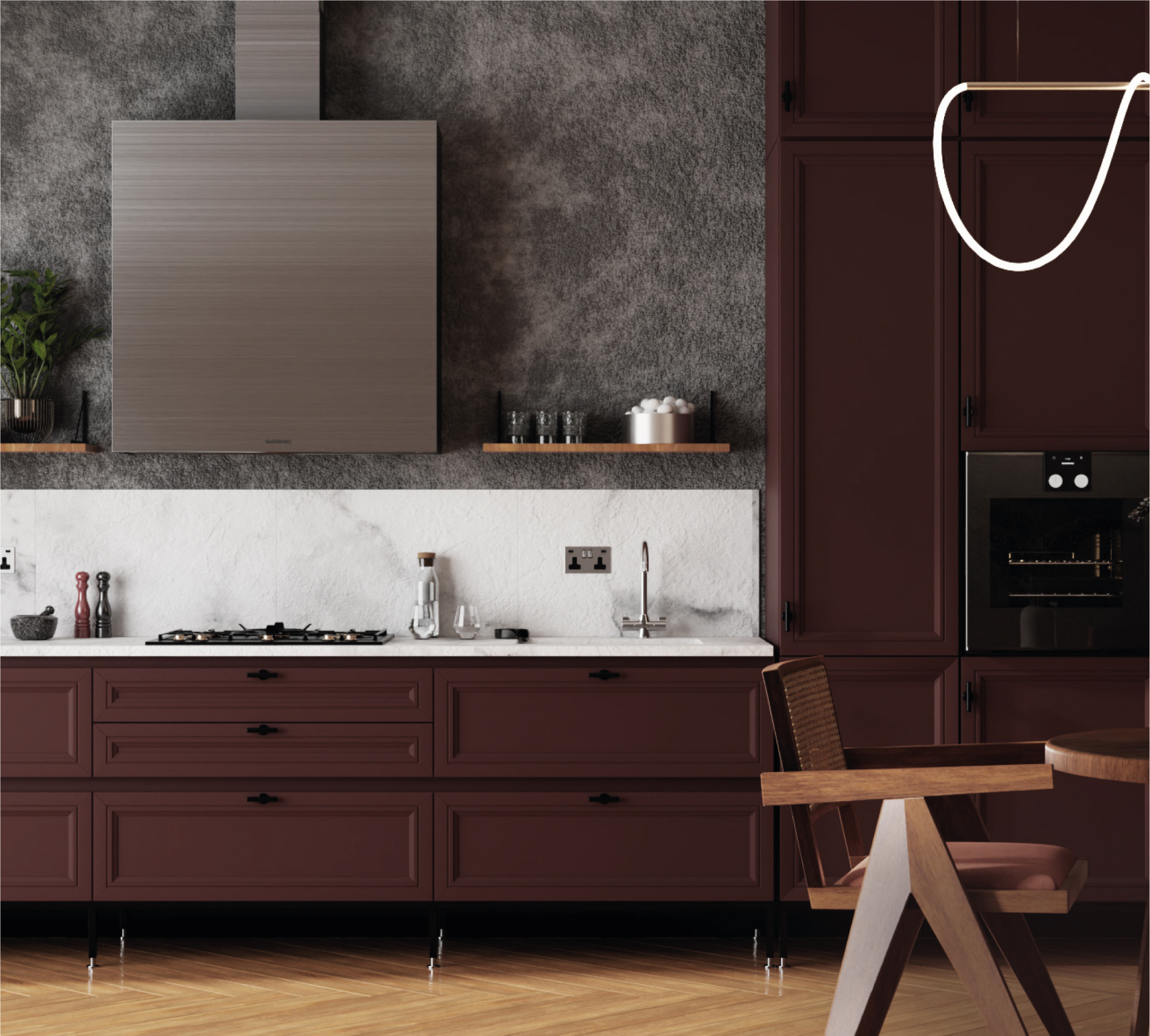 18 Червоний (винний) 3509 RM  МДФ панель 2800х1220 Arkopa — Meblibud