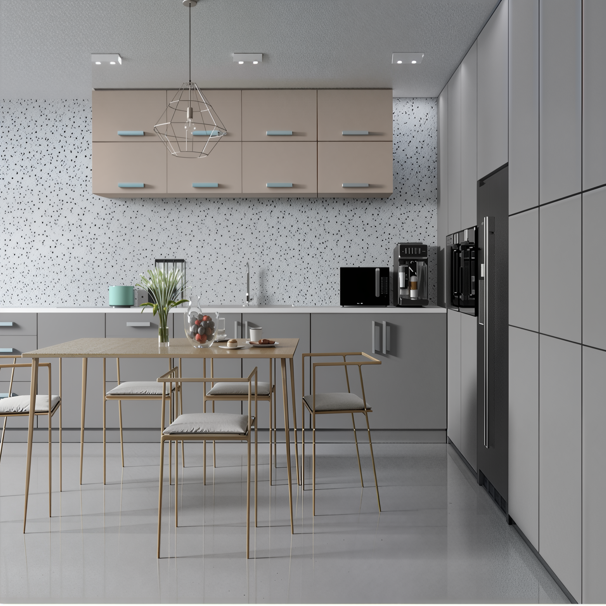 18 МДФ панель  Ecru Grey HG 24В  2800х1220 Yildiz — Meblibud