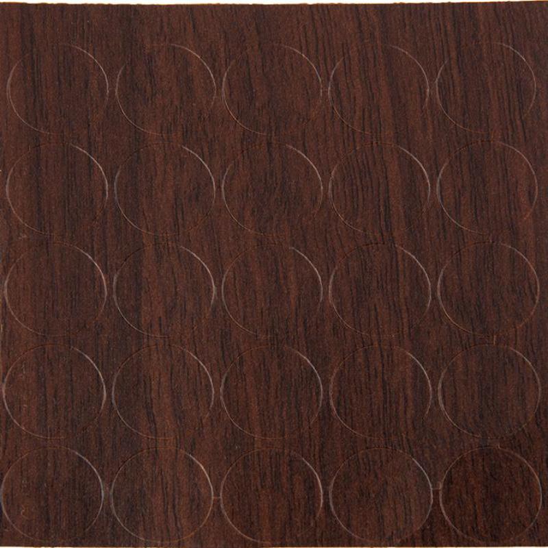 Заглушка самоклеюча 348  Горіх темний 14 мм ( 25 шт.)  — Meblibud