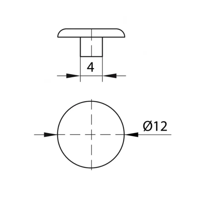Заглушка для конфірмату білий(1000 шт./упак.) — Meblibud