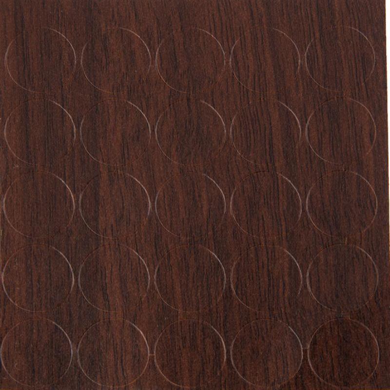 Заглушка самоклеющая 348 Орех темный 14 мм ( 25 шт.)