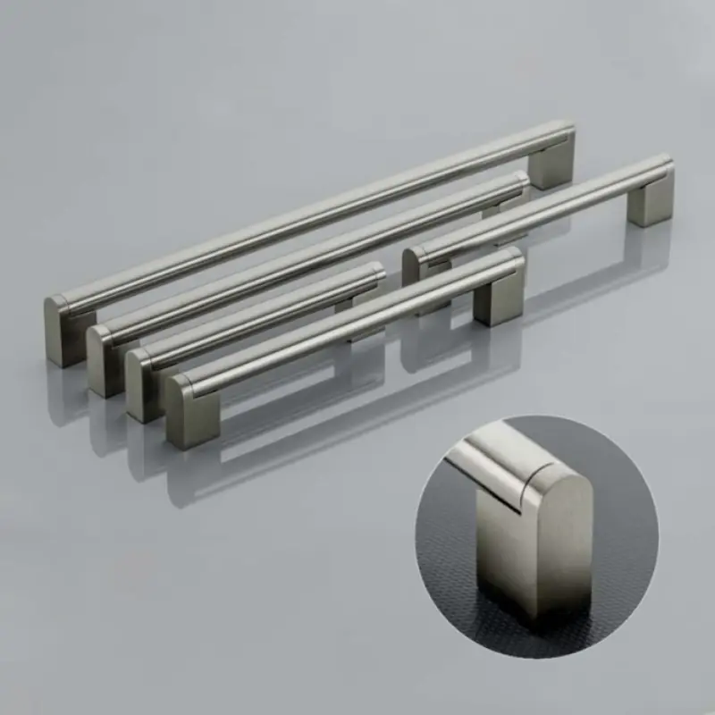 Ручка меблева UZ-336160-06 C=160 мм L=182 мм шліфована сталь GTV — Meblibud