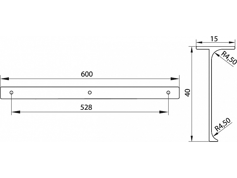 Планка кутова з'єднувальна для стільниці  38мм 90°  — Meblibud