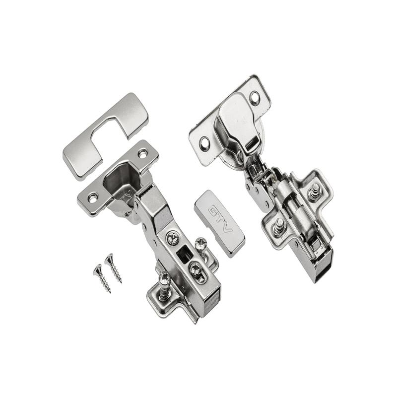 Петля PRESTIGE напівнакладна (1/2) гідравлічна з кліпсою (ZM-ECHC08BEO) + планка Н=0  (100 шт.) — Meblibud